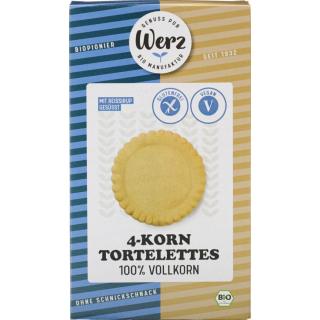 Werz 4-Korn-Vollkorn-Tortelettes, 6 Stück,, 120 gr