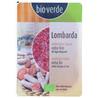 bio verde Salami Lombarda, 80 gr Packung geschnitt