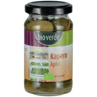 bio verde Kapern-Äpfel  in Essig-Sud, 230 gr Glas