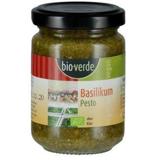 bio verde Basilikum-Pesto, 125 gr Glas
