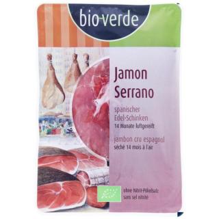 bio verde Serano Schinken, 80 gr Packung geschnitt