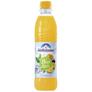 Adelholzener Bio Orange Maracuja,  0,5 ltr Flasche