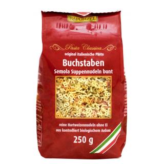Rapunzel Buchstaben Suppennudeln, bunt, 250 gr Pac