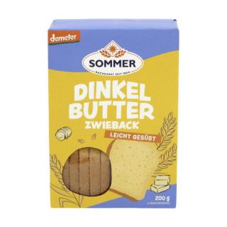 Sommer Dinkel Butter Zwieback, 200 gr Packung