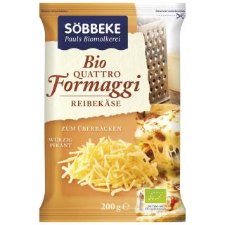 Söbbeke Gratinkäse Quattro Formaggi, 200 gr Beutel