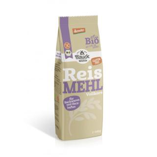 Bauckhof Reis-Vollkorn-Mehl, 500 gr Packung - glut