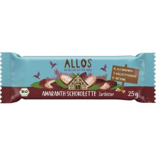Allos Amaranth-Schokolette-Zartbitter, 25 gr Stück