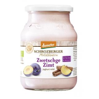 Schrozberg Joghurt Pflaume-Zimt, 500 gr Glas ohne