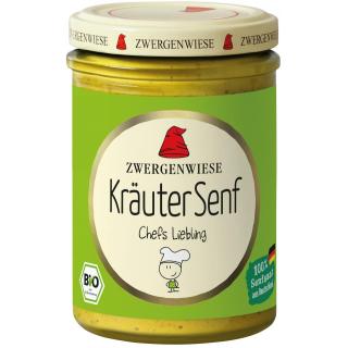 Zwergenw Kräuter Senf, 160 ml Glas