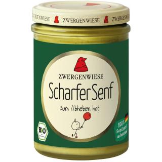 Zwergenw Scharfer Senf, 160 ml Glas