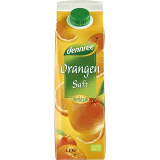 dennree Orangensaft,ohne Zuckerzusatz, 1 ltr Elopa