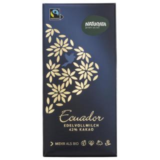Naturata Edel-Vollmilch Schokolade, Ecuador 42% Ka