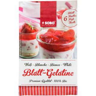 Sobo Bio-Blattgelatine, 6 Blatt/10g