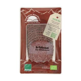 Chiemg Pfeffersalami, geschnitten, 70 gr Packung