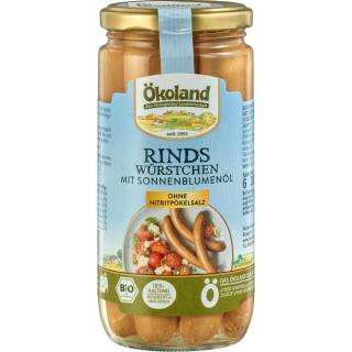 Ökoland Bio-Rinder-Wiener, 6 St., 380 gr Glas (180