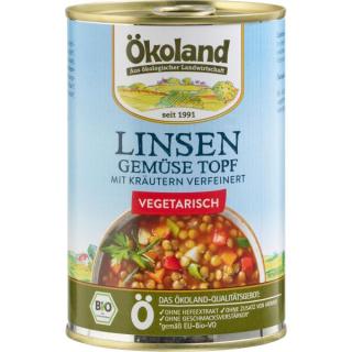 Ökoland Linsen-Gemüse-Topf -hefefrei-, 400 gr Dose