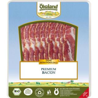 Ökoland Premium-Bacon, 80 gr Packung fein geräuche