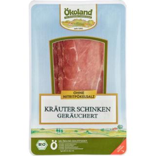 Ökoland Kräuterschinken geschnitten, 90 gr Packung