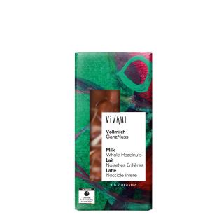 Vivani Vollmilch mit ganzen Nüssen, 100 gr Stück