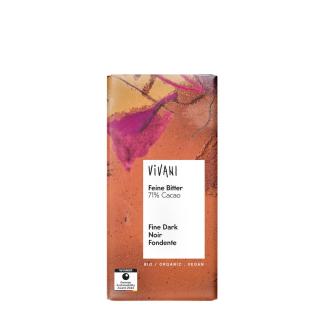 Vivani Feine Bitter Schokolade, Kakaoanteil 73%, 1