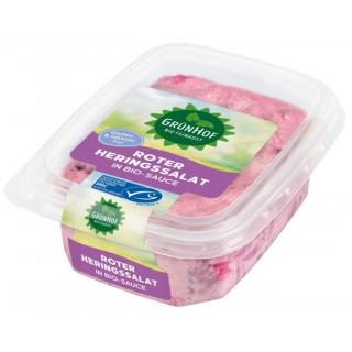 Grünhof Roter Heringssalat in Bio-Sauce, 150 gr Be