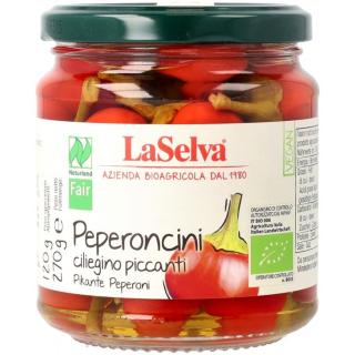 La Selva Peperoni piccante in Weinessig, 270 gr Gl