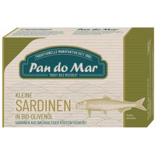 Pan do Mar Sardinen,  in Bio-Olivenöl, 120 gr Dose