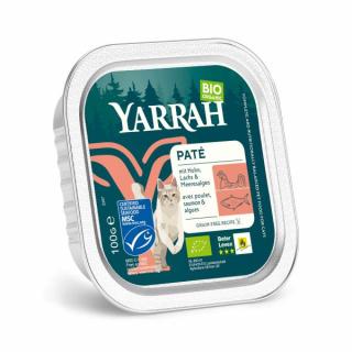 Yarrah Katzenfutter Aluschale, Pate'' mit Lachs und