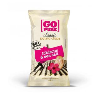 Go Pure Kartoffelchips mit Hibiskus und Meersalz,